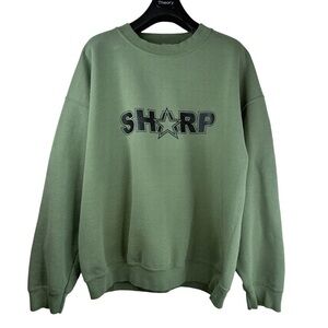 SHARP Clothing Men's Very High Quality Olive Green Sick Graphic Sweatshirt XL